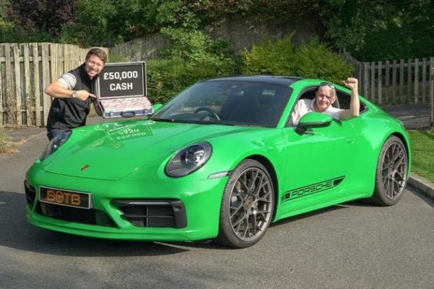 Lancashire Telegraph: ‘I just can’t believe it’: Blackburn man wins Porsche 911 and £50,000 in cash