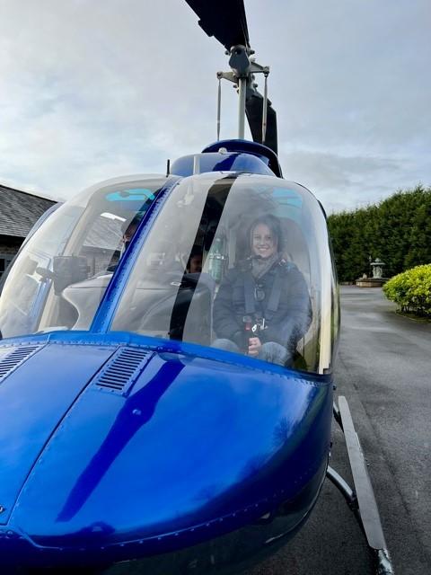 Lancashire Telegraph: Dave Fishwick took Laura Nutall for a ride in his helicopter, helping to tick off another item on her bucket list