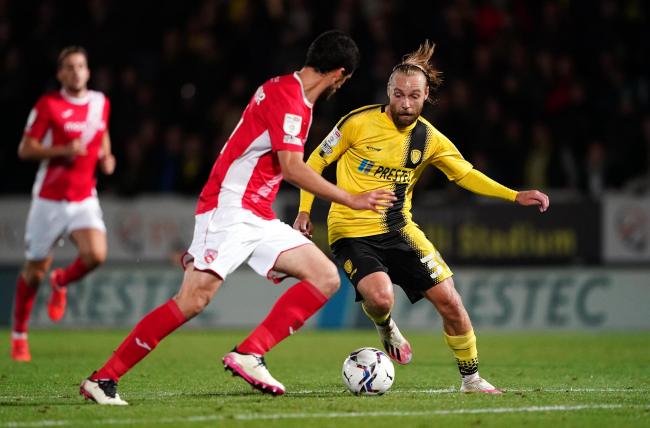 Harry Chapman in action for Burton Albion during his loan spell