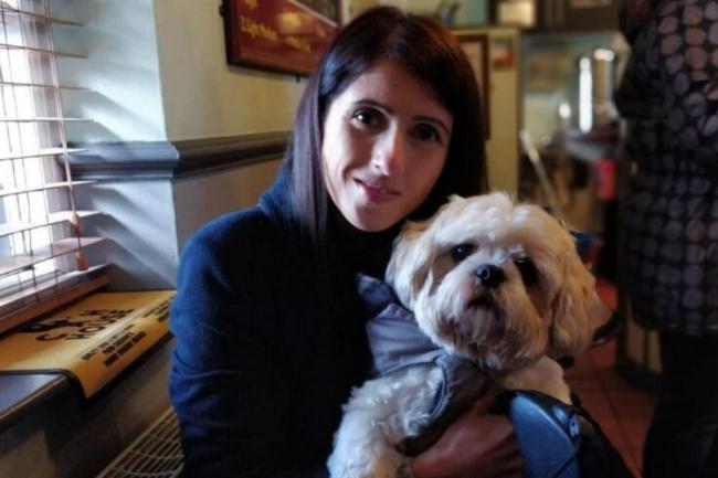 Sharmaine Smith with her dog, Charlie