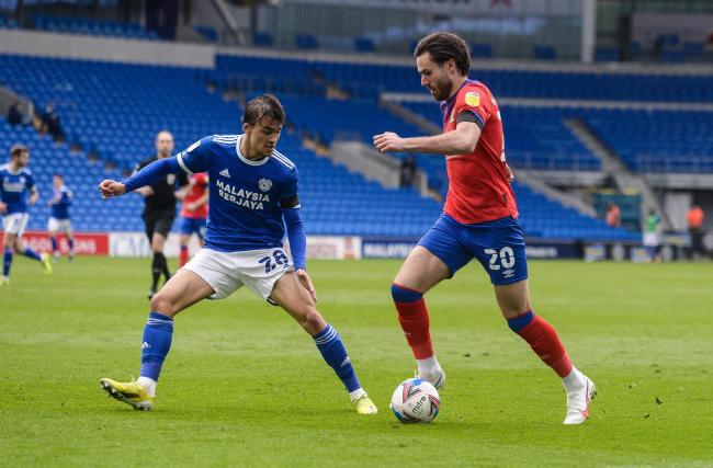 Ben Brereton in action during Rovers' draw at Cardiff in April