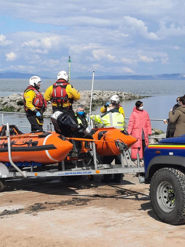 Lancashire Telegraph: Eight crew members of Morecambe RNLI featured in The Bay (Photo: Martyn Browitt)