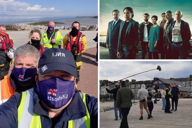 Eight crew members of the Morecambe RNLI made an appearance in ITV's The Bay (Photo: Martyn Browitt)