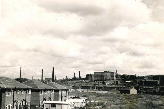 Land around St Aiden's Avenue, Mill Hill in August 1966, earmarked for a council housing development including three 16-storey tower blocks