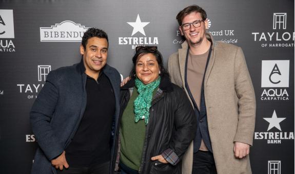 Lancashire Telegraph: Stosie Madi (middle) at Estrella Damm's gastropub awards Lancashire Telegraph: Stosie Madi (middle) at Estrella Damm's gastropub awards