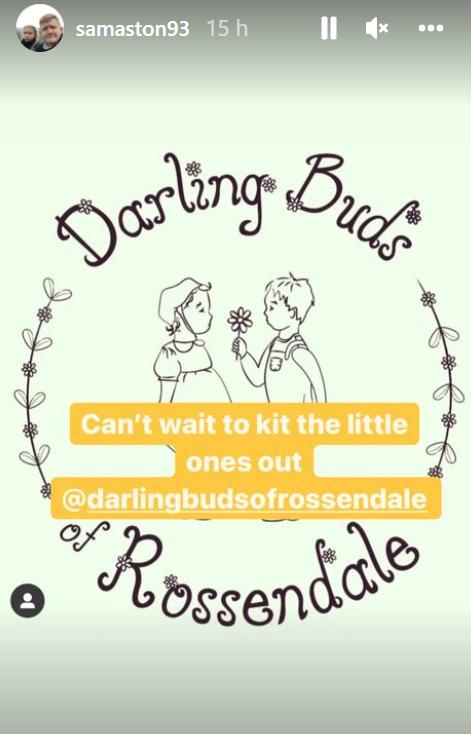 Lancashire Telegraph: Sam Aston "can't wait" to kit his children out in Darling Buds of Rossendale's clothes(Photo: Instagram@samaston93) Lancashire Telegraph: Sam Aston "can't wait" to kit his children out in Darling Buds of Rossendale's clothes(Photo: Instagram@samaston93)