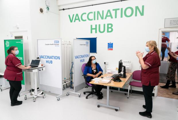 Lancashire Telegraph: The Vaccination Hub at Croydon University Hospital, south London (PA)