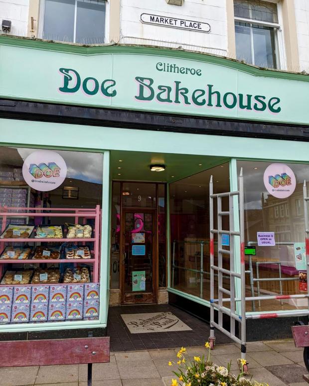 Lancashire Telegraph: Doe Bakehouse in Clitheroe's new shop signage