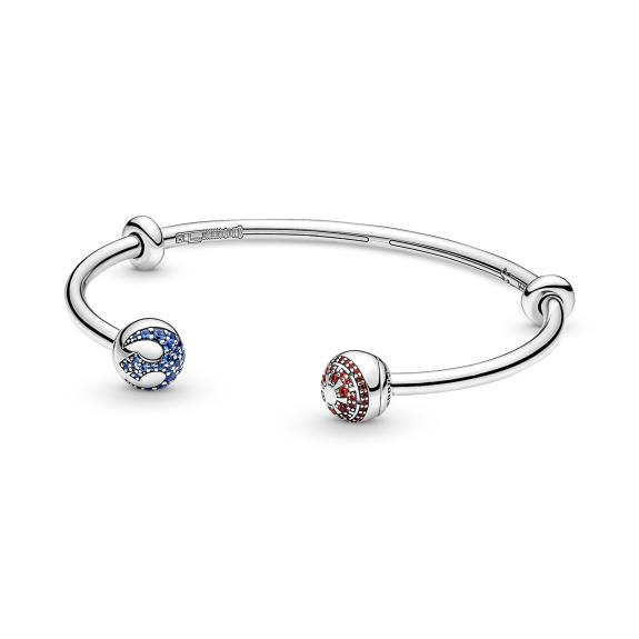 Lancashire Telegraph: Pandora Moments Star Wars™ Light & Dark Side Logo Open Bangle. Credit: Pandora Lancashire Telegraph: Pandora Moments Star Wars™ Light & Dark Side Logo Open Bangle. Credit: Pandora