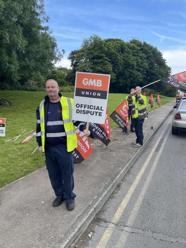 Lancashire Telegraph: Workers were out on the picket line on Thursday (June 9)