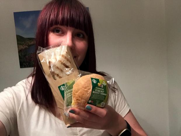 Lancashire Telegraph: Reporter Maya George with two of her Starbucks items 