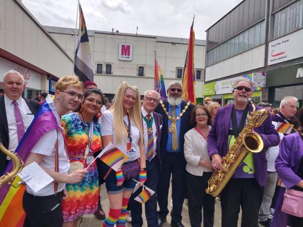 Lancashire Telegraph: The Pride committee and dignitaries joined the parade in solidarity with the LGBTQ community