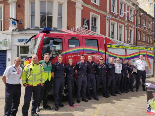 Lancashire Telegraph: Lancashire Fire & Rescue Service showed their support on Saturday