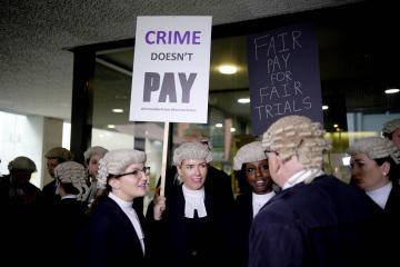 Barristers strike in action over pay and working conditions