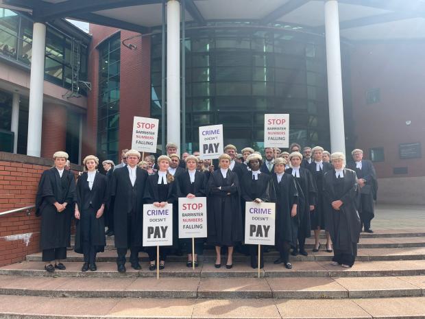 Lancashire Telegraph: Barristers held the 'gathering' outside Preston Crown Court