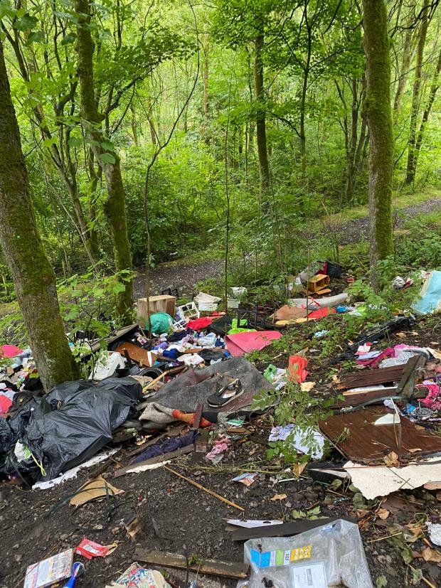 Lancashire Telegraph: Another photo of the fly-tipping.