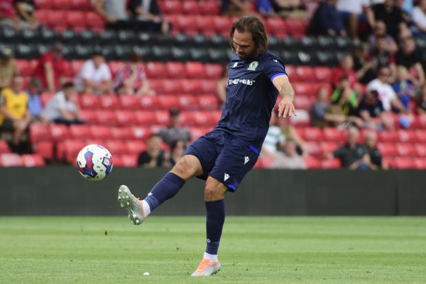 Bradley Dack in action against Lincoln City