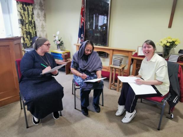Lancashire Telegraph: Aish and two of the other carers who completed the six week course