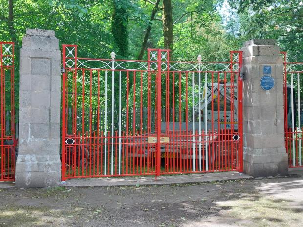 Lancashire Telegraph: The Falcon Avenue Gates which have been taken down and repainted