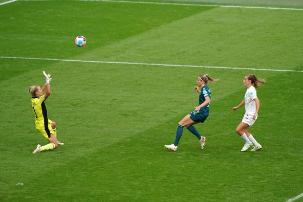 Ella Toone opened the scoring in the Women's Euros final against Germany at Wembley