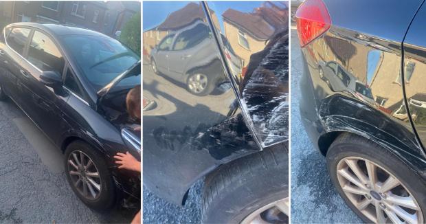 Lancashire Telegraph: The damage on Claire's car
