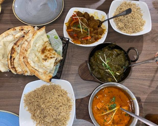 Lancashire Telegraph: Mains: Rogan josh curry, Aloo Palak curry, Chicken Tikka Masala, pilau rice and garlic naan bread