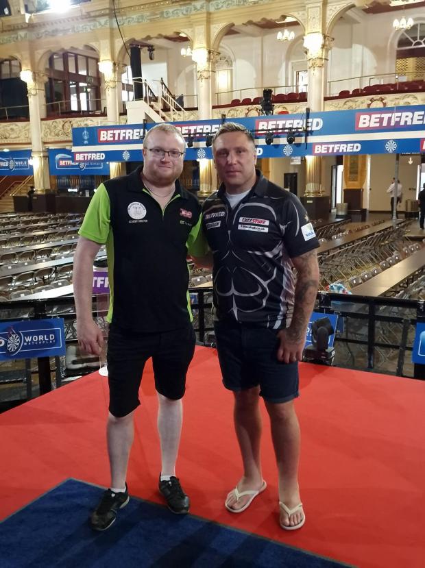 Lancashire Telegraph: Keith Brunt and Gerwyn Price 