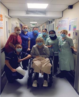 Lancashire Telegraph: Chloe Austin with Preston Hospital staff