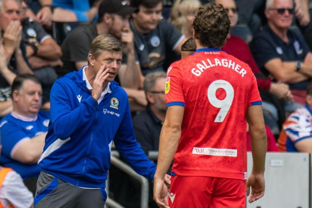 Jon Dahl Tomasson issues instructions to Sam Gallagher
