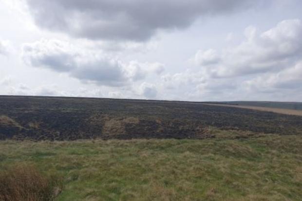 The damage caused by the blaze in Helmshore in April 2022
