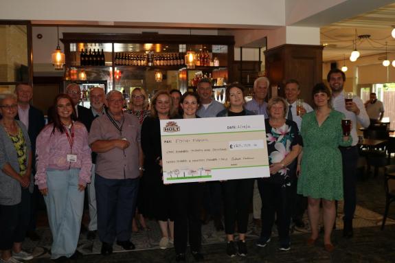Lancashire Telegraph: Representatives of six charities together with staff from Joseph Holt at recent presentation evening at The Woodthorpe pub in Prestwich. Lancashire Telegraph: Representatives of six charities together with staff from Joseph Holt at recent presentation evening at The Woodthorpe pub in Prestwich.