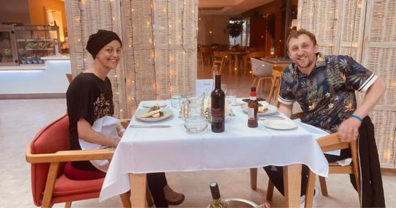 Lancashire Telegraph: Louise and her partner Don on their date night at Café Retreat Lancashire Telegraph: Louise and her partner Don on their date night at Café Retreat