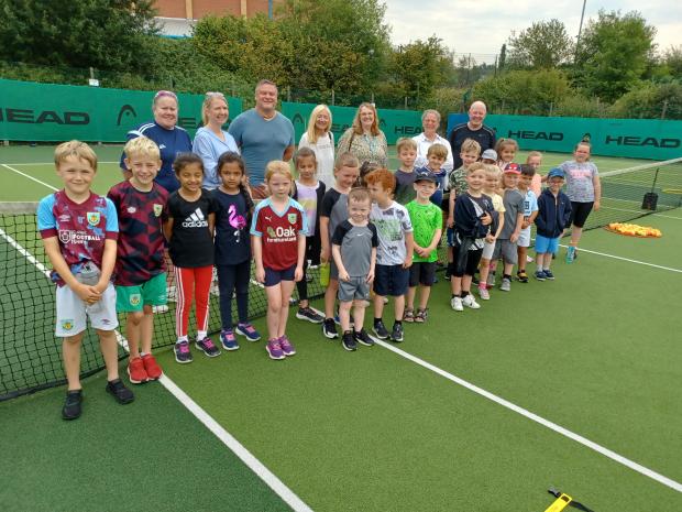 Lancashire Telegraph: Another photo of children at Burnley Tennis Club