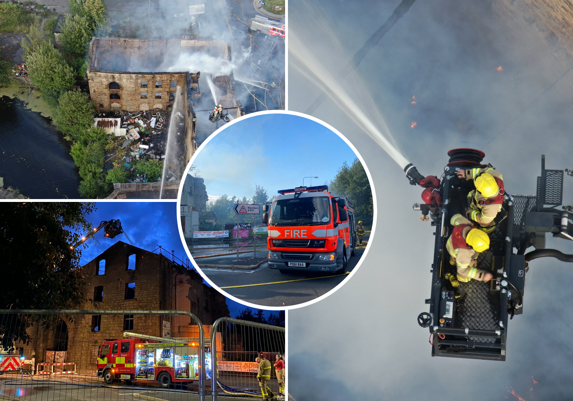 IN PICTURES: Fire destroys derelict building in Blackburn Road, Accrington - Vimarsana News