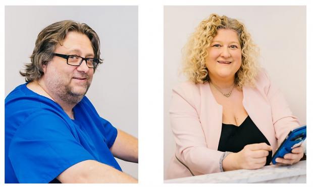 Lancashire Telegraph: owners of Instascan 4D Baby, Richard Warriner (Sonographer) and Vicky Deaville (Company Administrator)