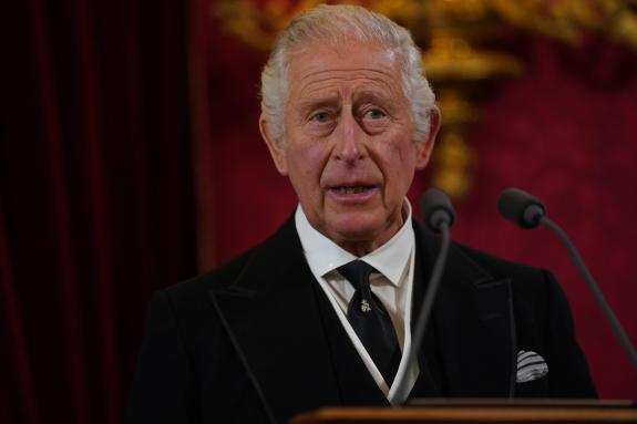 Lancashire Telegraph: King Charles III during the Accession Council at St James's Palace, London, where King Charles III is formally proclaimed monarch. Lancashire Telegraph: King Charles III during the Accession Council at St James's Palace, London, where King Charles III is formally proclaimed monarch.