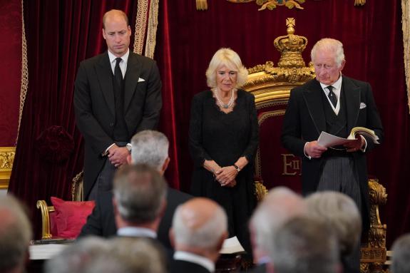 Lancashire Telegraph: King Charles III with the Prince of Wales, the Queen during the Accession Council at St James's Palace, London, where King Charles III is formally proclaimed monarch. Lancashire Telegraph: King Charles III with the Prince of Wales, the Queen during the Accession Council at St James's Palace, London, where King Charles III is formally proclaimed monarch.