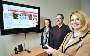 online Web editor Hannah Pearson (left)  with Sharon Crymble and Colin Clarke