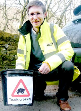 TOAD SAFETY Hugh Firman, conservation officer for Calderdale Council, needs help to help keep toads safe as they cross the roads