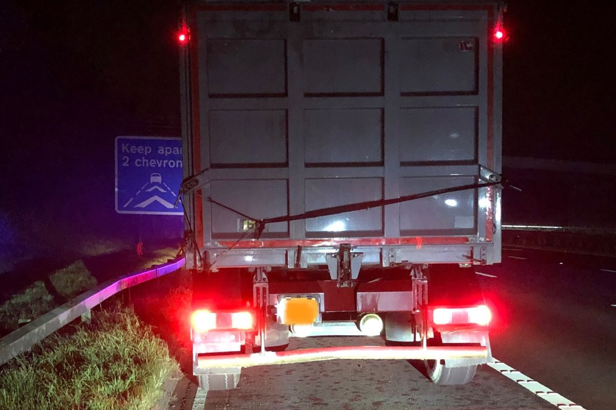 Forton: HGV driver spotted making hot drink while driving on M6