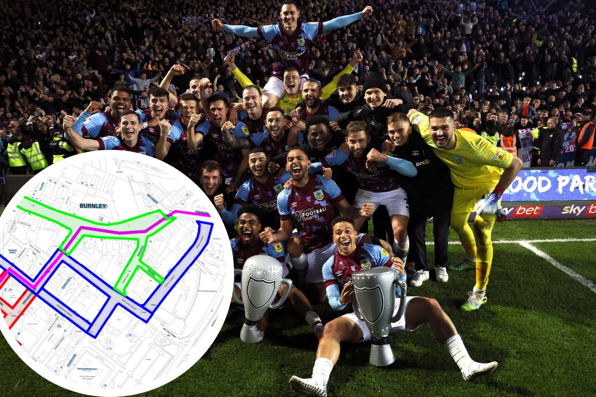 Parade route for Burnley FC's Premier League champions parade - Vimarsana News
