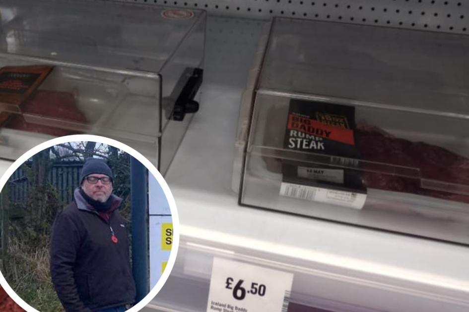 Shock as steaks at Blackburn Iceland in security boxes