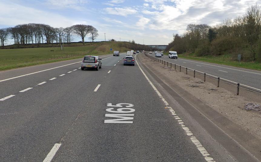 Two taken to hospital after M65 crash between Blackburn and Accrington