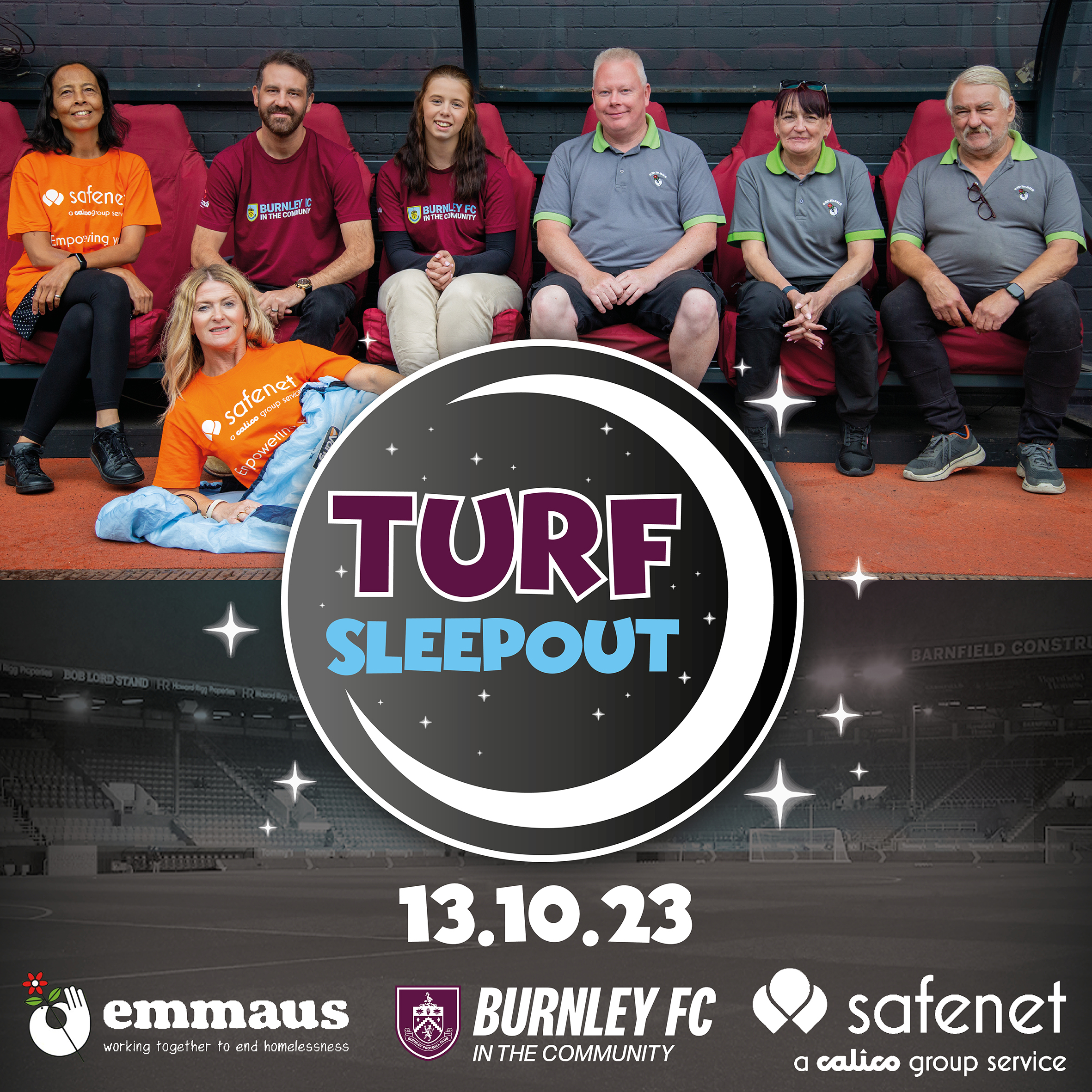 Turf Moor sleep out to help domestic abuse and homeless