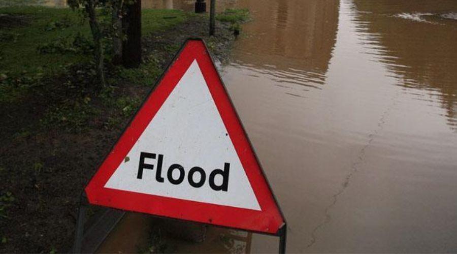 Hapton: Flooding closes Accrington Road towards Burnley Road 