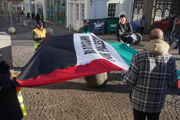 Lancashire Telegraph: Protesters held a demonstration in Blackburn town centre to call for a ceasefire in Gaza. Lancashire Telegraph: Protesters held a demonstration in Blackburn town centre to call for a ceasefire in Gaza.