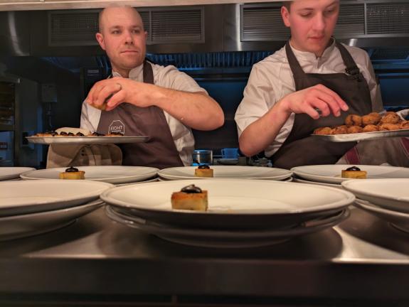 Lancashire Telegraph: Doug Crampton and Luke Cannon at the pass. Lancashire Telegraph: Doug Crampton and Luke Cannon at the pass.