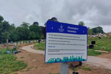 Barrier at Pleasington Cemetery and Crematorium to close