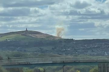 Wildfire near Darwen Tower - people warned to avoid area