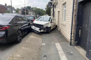 Hit and run victim's car sent hurtling into front of Blackburn pub